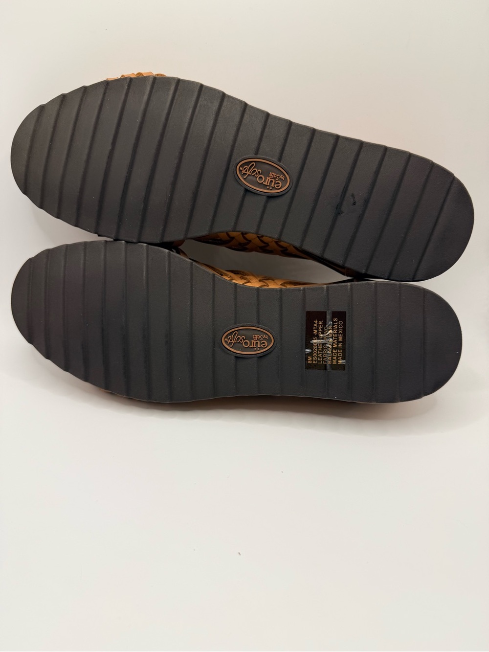 EUROSOFT by Sofft Ranie Slip On Tan Leather Hurache Flats Women’s Size 8 - Picture 8 of 9